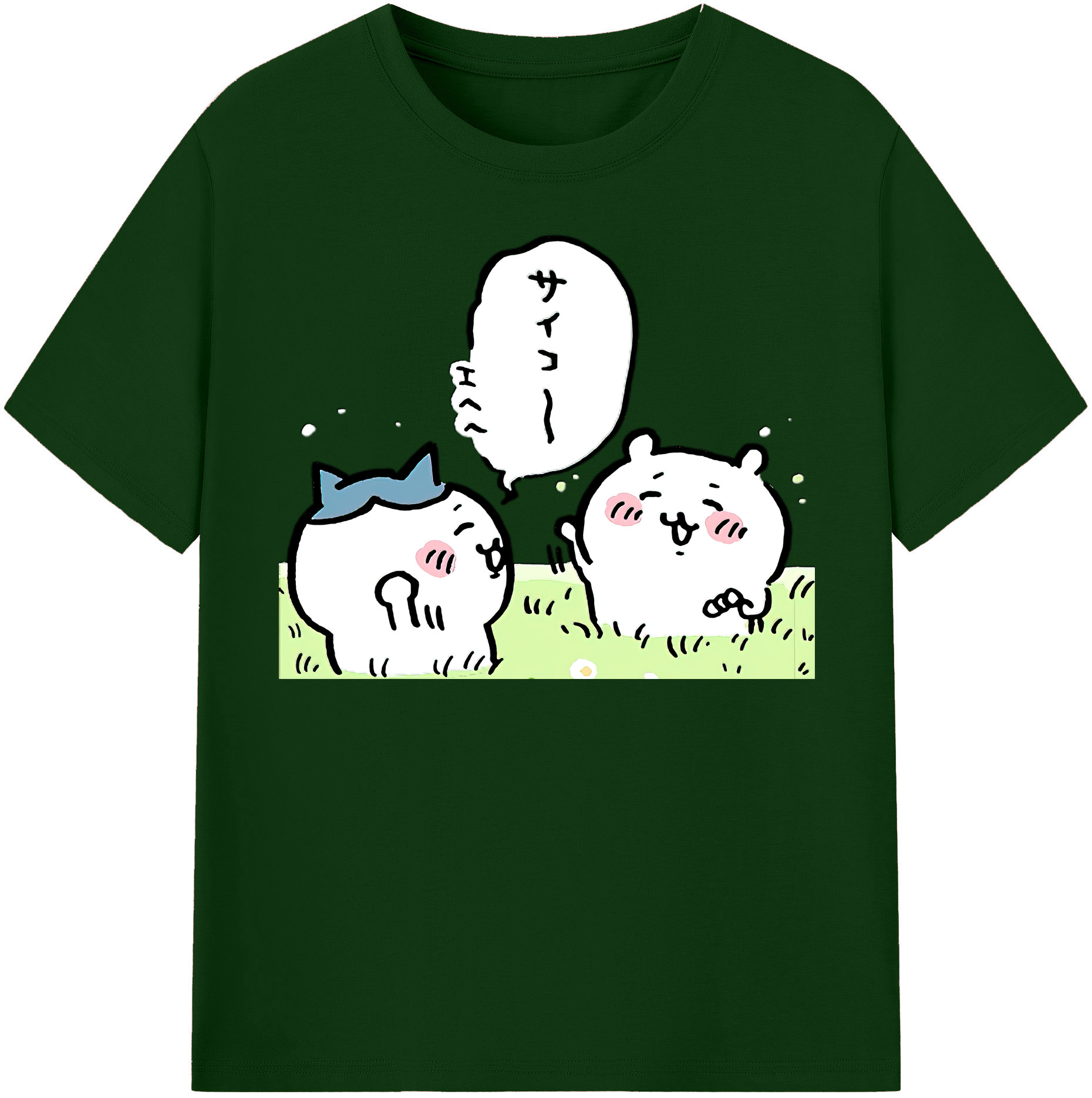 （画像用） ちいかわ ちいかわ Chii-kawa chiikawa 綿100％半袖Tシャツ（フロントプリント）